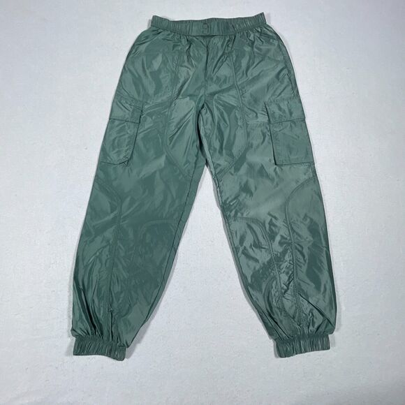 Fabletics Parachute Pants Womens Small Green Cargo Jogger Windbreaker Gym NWT - Picture 1 of 12